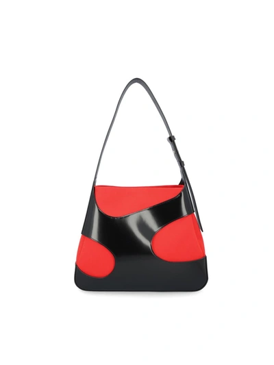 Shop Ferragamo Salvatore  Handbags In Black/flame Red