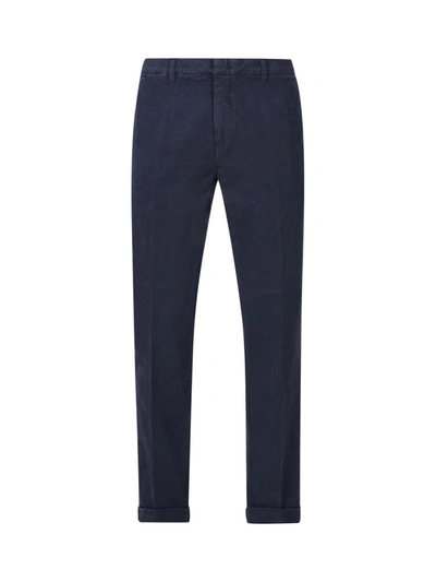 Shop Fay Trousers In Dark Night Blue