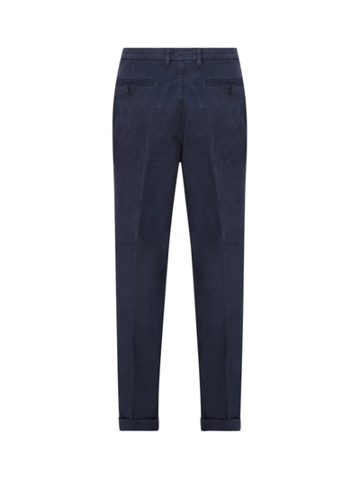 Shop Fay Trousers In Dark Night Blue