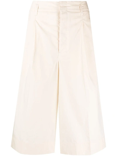 Shop Lemaire Large Pleated Shorts Clothing In Ye507 Cream