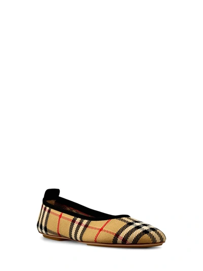 Shop Burberry Flat Shoes In Beige