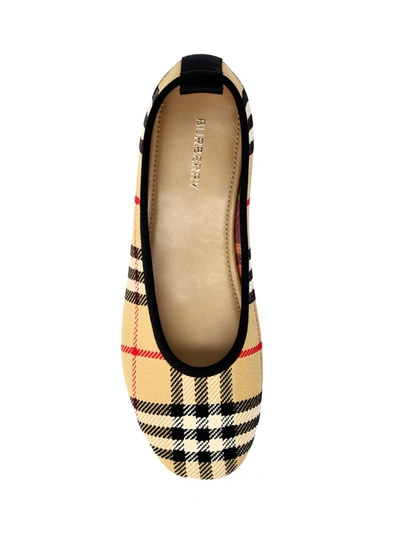Shop Burberry Flat Shoes In Beige
