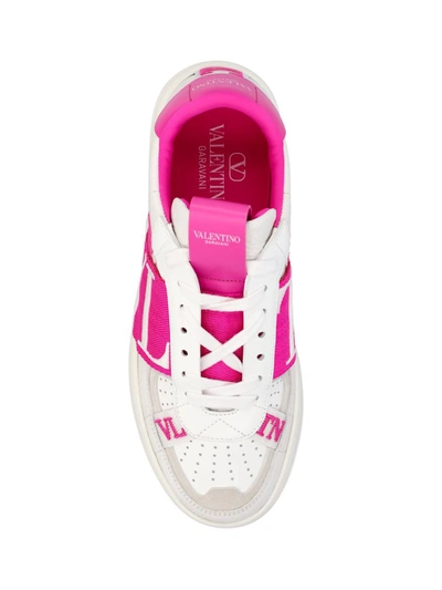 Shop Valentino Garavani Sneakers In White/pink Pp/ice