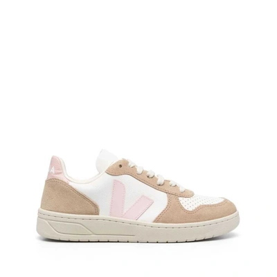 Shop Veja Sneakers In White/neutrals