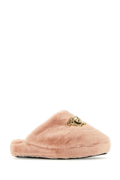 Shop Versace Slippers In Pink