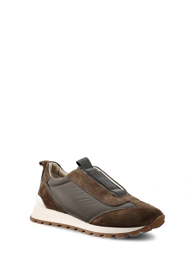 Shop Brunello Cucinelli Sneakers In Torba