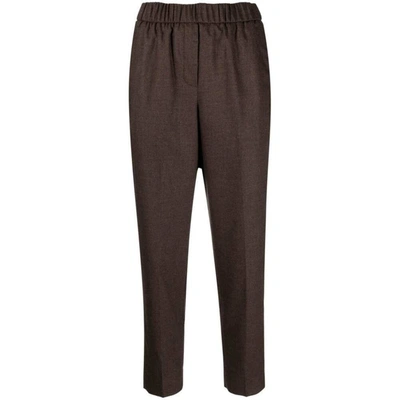 Shop Peserico Pants In Brown
