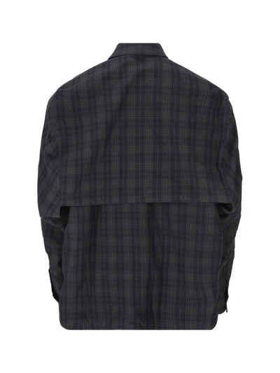 Shop Balenciaga Shirts In Grey/khaki Overdyed