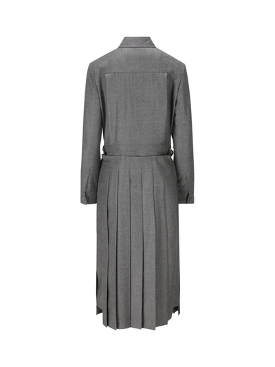 Shop Fendi Dresses In Light Grey Melange