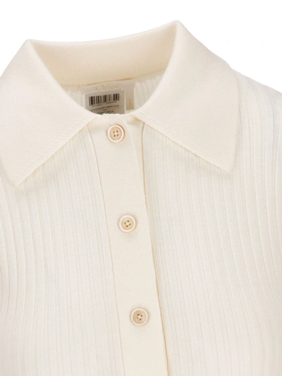 Shop Chloé T-shirts And Polos In Iconic Milk