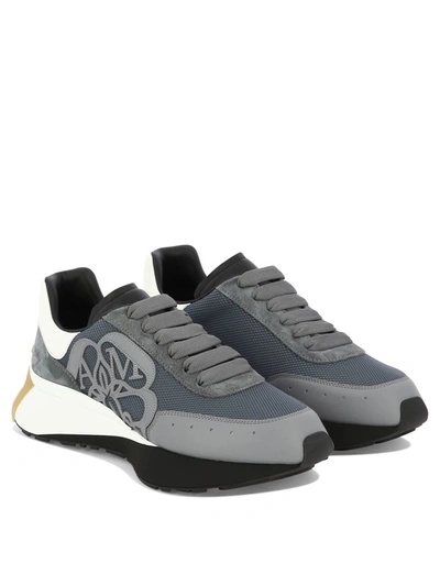 Shop Alexander Mcqueen "sprint Runner" Sneakers In Grey