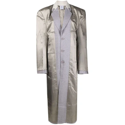 Shop Vetements Coats In Grey