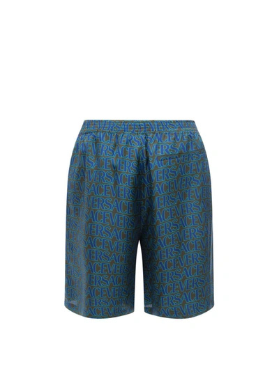 Shop Versace Bermuda Shorts In Multicolor
