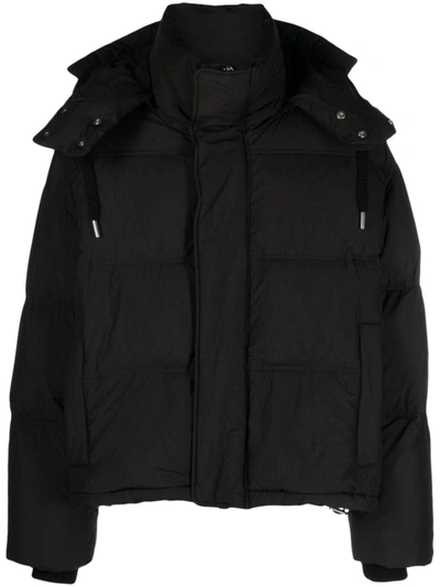 Shop Ami Alexandre Mattiussi Ami Paris Nylon Puffer Down Jacket In Black