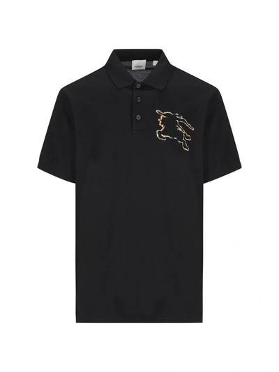 Shop Burberry T-shirts And Polos In Black