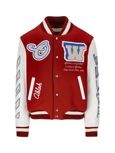 Shop Off-white Jackets In Red