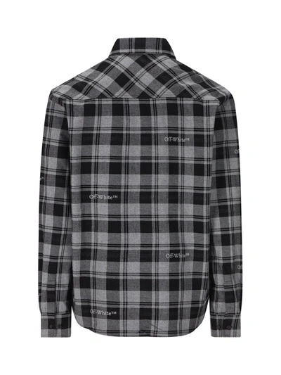 Shop Off-white Shirts In Gray