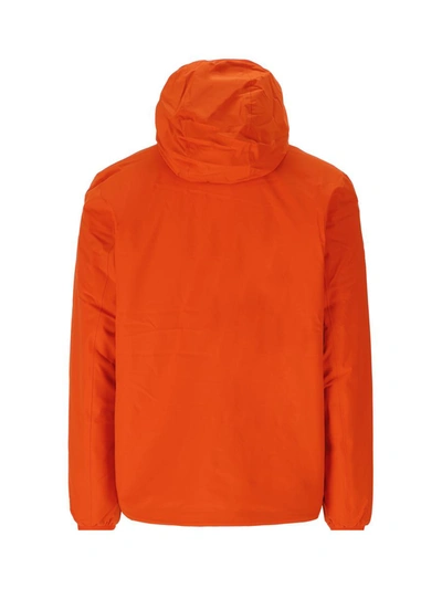 K-way Reversible Zip-up Hooded Jacket In Orange P-green B