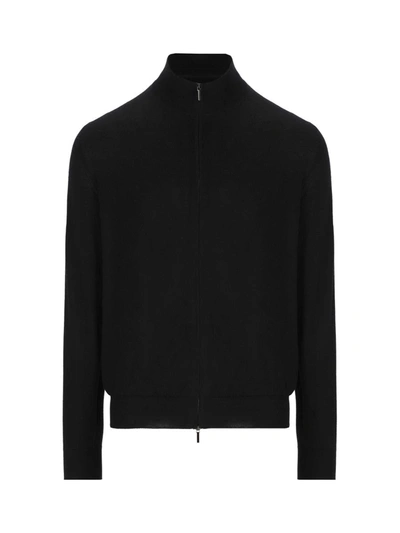 Mauro Ottaviani Zipped Cardigan In Black