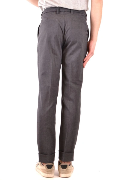 Shop Paolo Pecora Trousers In Gray