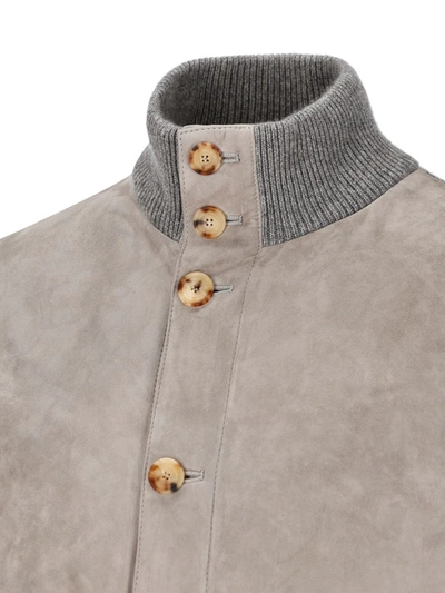 Shop Brunello Cucinelli Jackets In Light Gray
