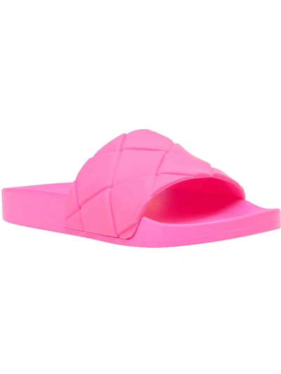 Shop Steve Madden Soulful Womens Slides Pool Footbed Sandals In Pink