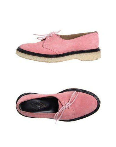 Shop Adieu Lace-up Shoes In Pastel Pink