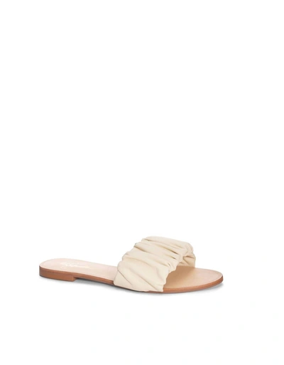 Chinese Laundry Britta Ruched Slide In Cream In White