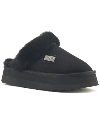 Shop Australia Luxe Collective Mule Suede Slipper In Black