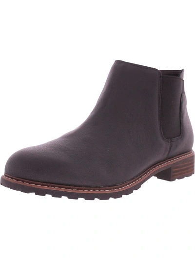 Shop Me Too Kelsey Womens Leather Casual Ankle Boots In Black