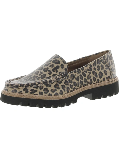 Shop Donald J Pliner Hope Womens Leather Animal Print Loafers In Multi