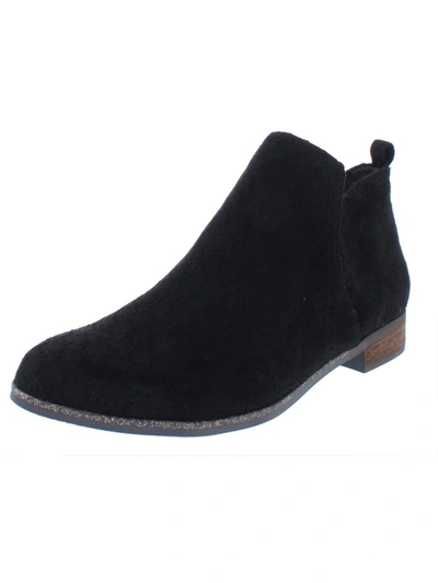 Shop Dr. Scholl's Shoes Rate Womens Faux Suede Padded Insole Booties In Black