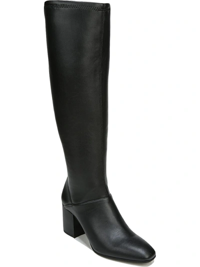 Franco Sarto Tribute Womens Zipper Faux Leather Mid-calf Boots In Black