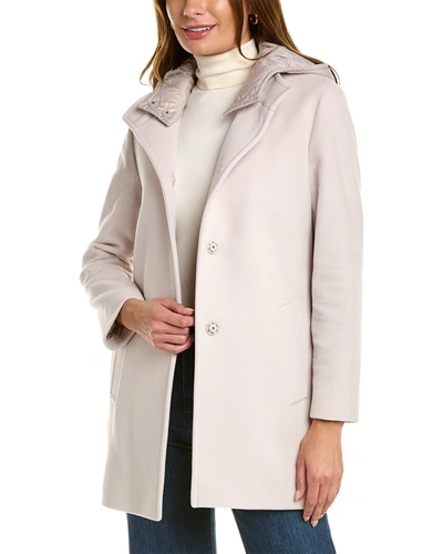 Shop Cinzia Rocca Icons Wool & Cashmere-blend Coat In White