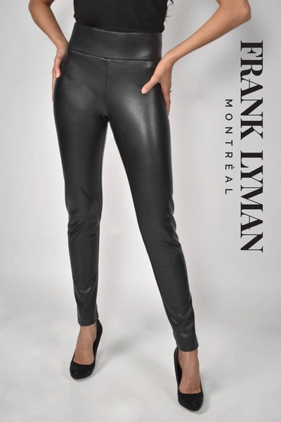 Shop Frank Lyman Vegan Leather Pull-on Pant - 213684 In Black