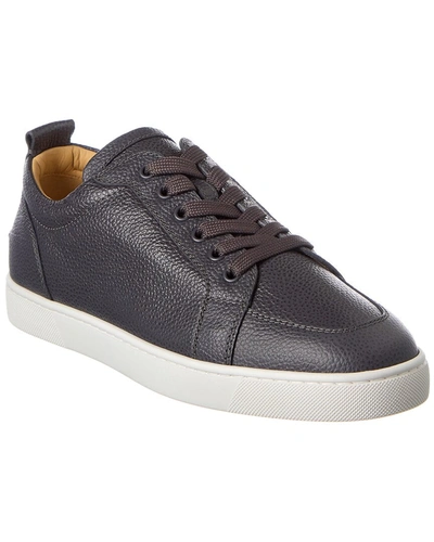 Shop Christian Louboutin Rantulow Leather Sneaker In Grey