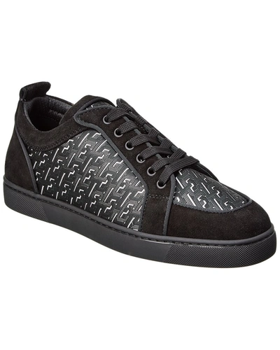 Shop Christian Louboutin Rantulow Orlato Coated Canvas & Suede Sneaker In Black