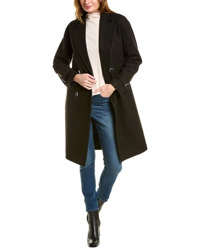 Shop Nvlt Double-breasted Coat In Black