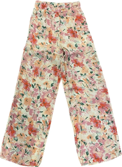 LE LIS FLIRTY AND THRIVING PANTS IN WHITE AND PINK 