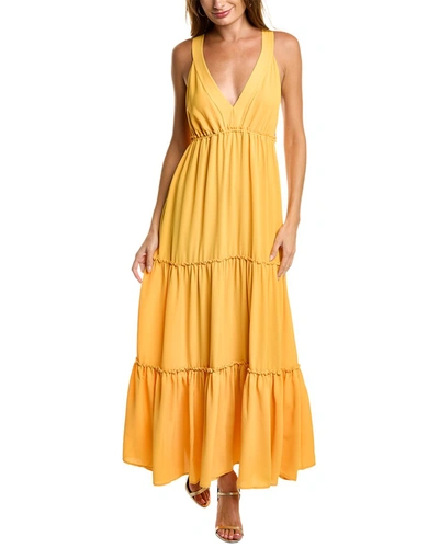 Shop Le Superbe Staying Golden Gown In Yellow