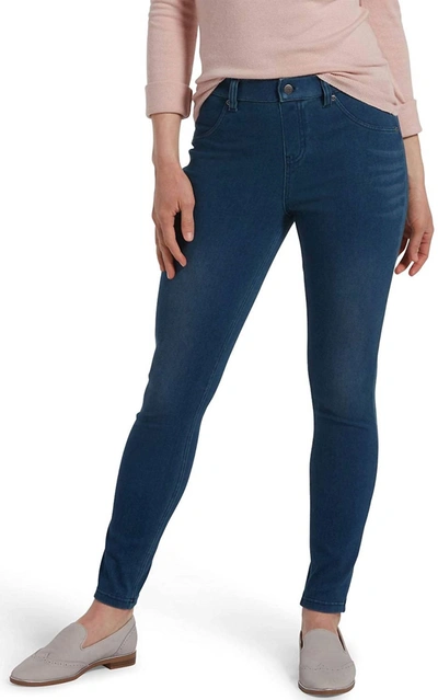 Shop Hue Women's Ultra Soft High Waist Denim Leggings In Windsor Blue Wash In Multi
