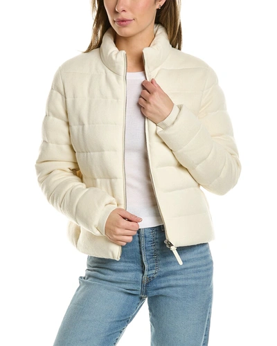 Shop Mackage Melia Wool & Cashmere-blend Down Jacket In White