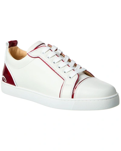 Shop Christian Louboutin Fun Louis Junior Leather Sneaker In White