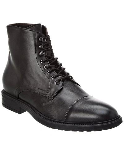 Shop Bruno Magli Rufino Leather Boot In Black