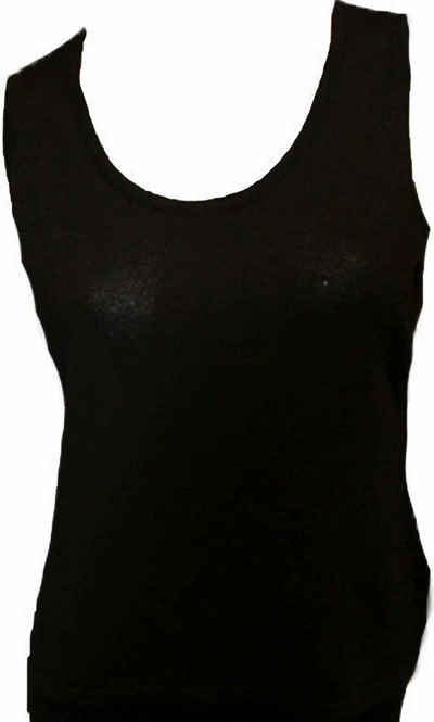 Angel Bra Friendly Tank Top In Black In Black