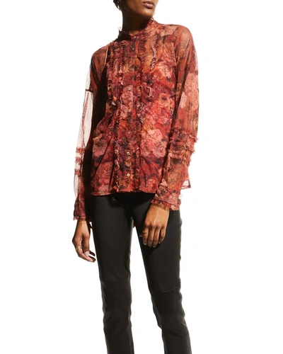Johnny Was High-low Button Shirt In Multi