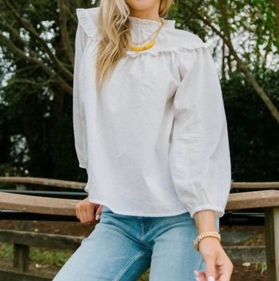 Michelle Mcdowell Robin Top In Ivory In Multi