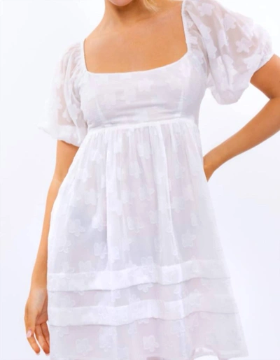 Shop Le Lis Daisy Mini Dress In White