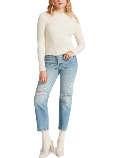 Shop Bb Dakota By Steve Madden Womens Mock Neck Long Sleeve Pullover Sweater In White