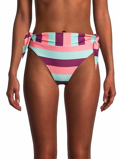 Tanya Taylor Poppy Side-tie Bikini Bottoms In Multi